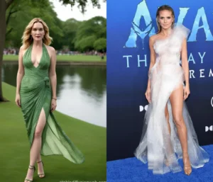 Kate Winslet Fashion sexy high slit