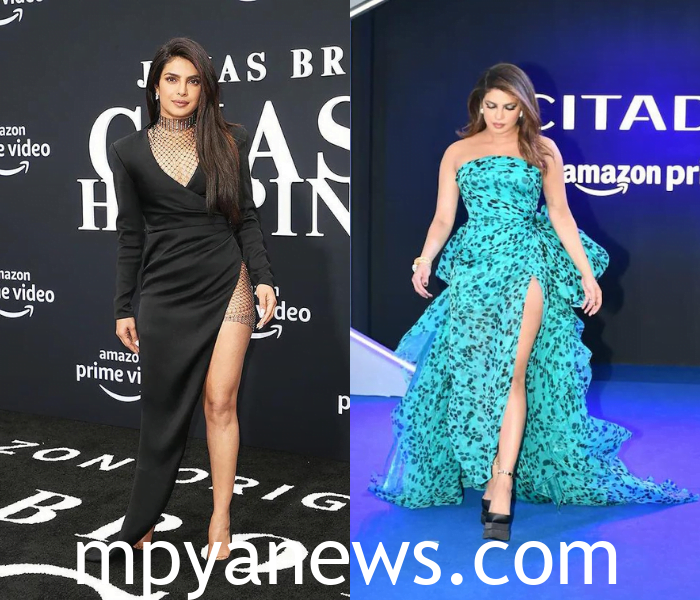 Priyanka Chopra Dress sexy high slit