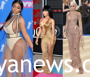 Nicki Minaj Nude Dresses combination