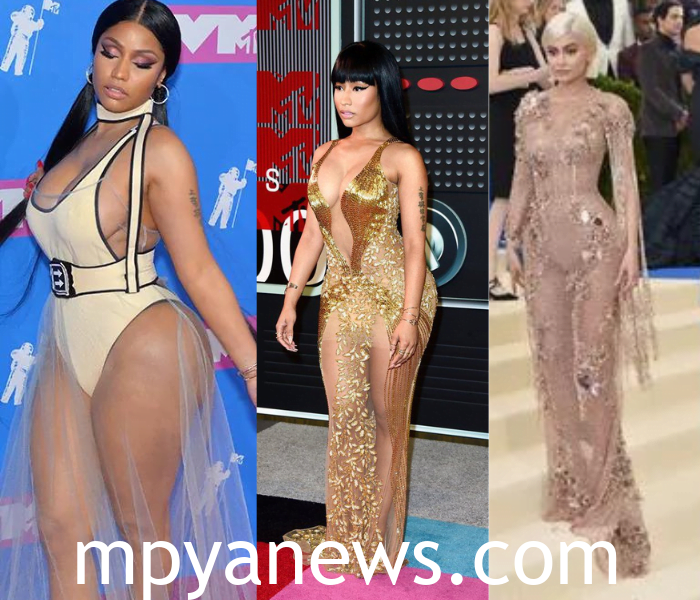 Nicki Minaj Nude Dresses combination