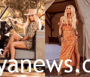 Jessica Simpson high slit dresses