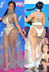 hot in white Nicki Minaj Nude Dresses