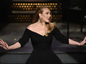 Adele Weight Loss: on a nice black dress
