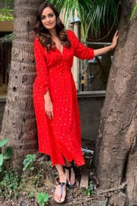 Hot in red: Stylish Dia Mirza