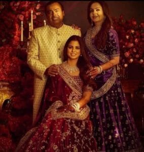 Mukesh Ambani: with their daughter