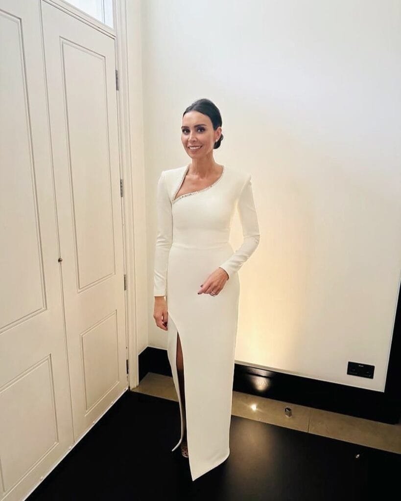 Christine Lampard Dress:in white