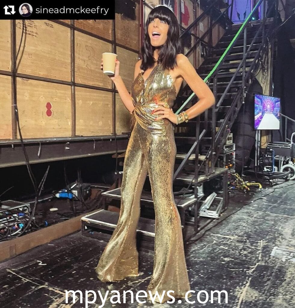 Claudia Winkleman red carpet: hot jumpsuit