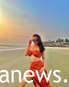 Krystle D'Souza red sexy dress