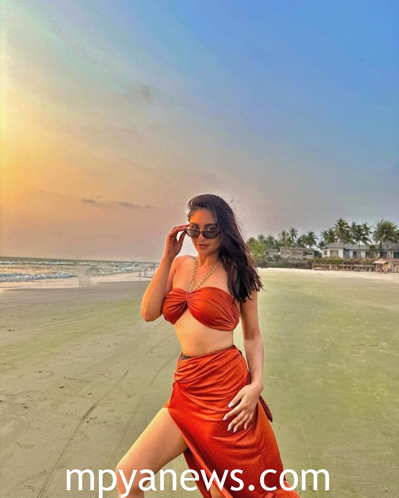 Krystle D'Souza red sexy dress