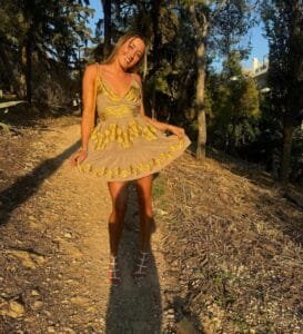 Jade Jones: on a sexy short dress