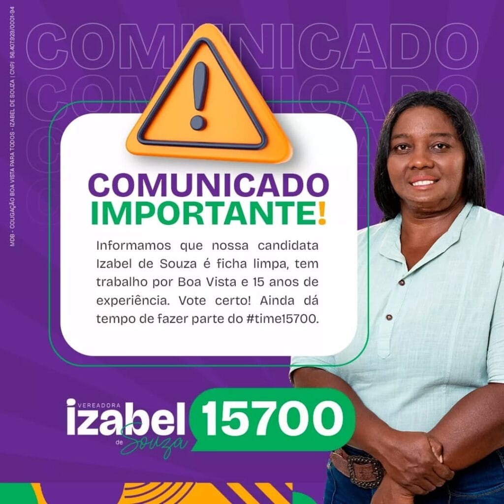 Izabel De Souza: comunicadp importante