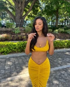 Maya Jama Bikini yellow