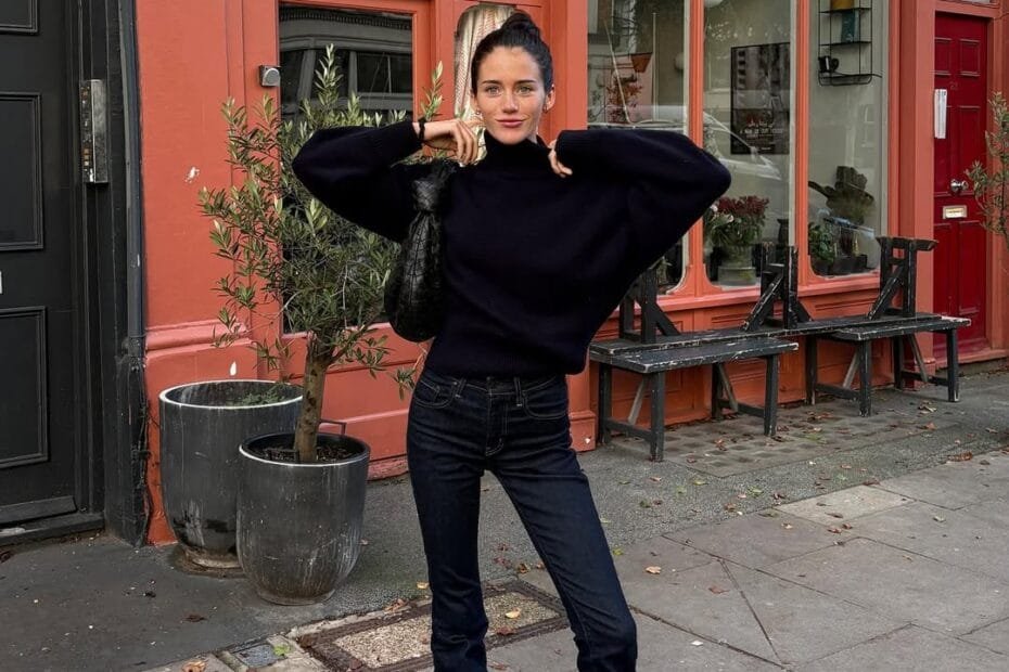 Olivia Neil: on a black fashion outfit