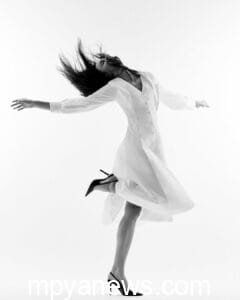 Barbara Fialho: on a white dress