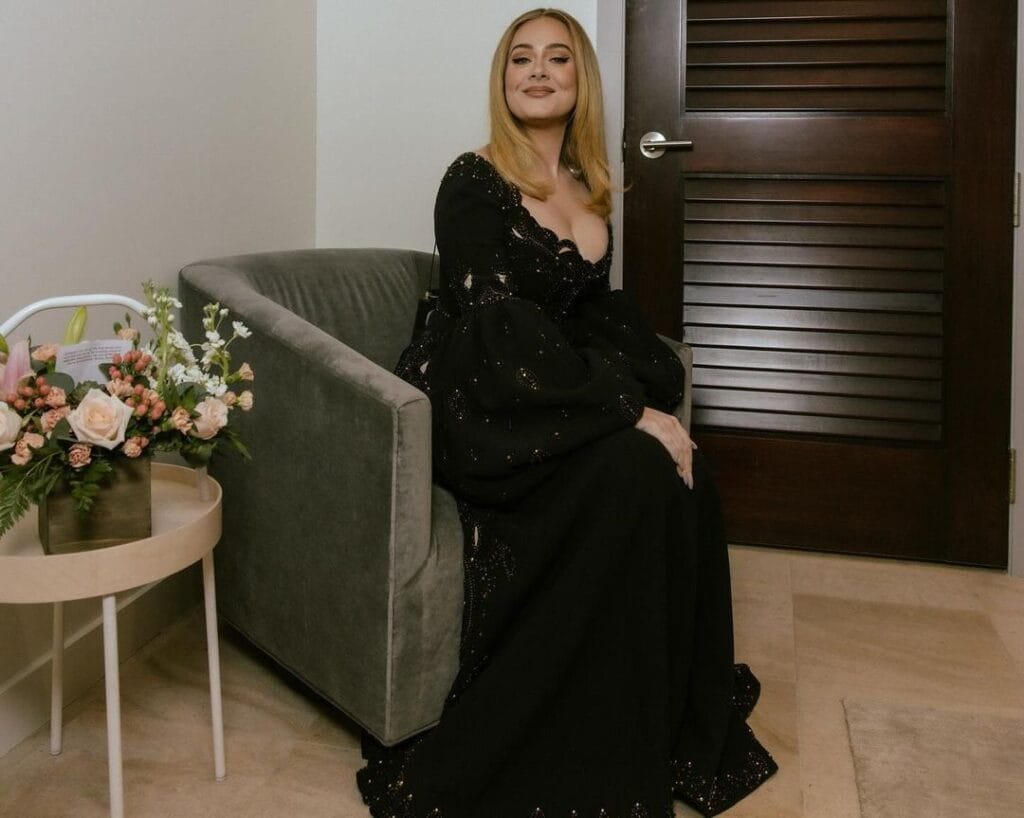 Adele Plus Size Fashion: on ablack dress