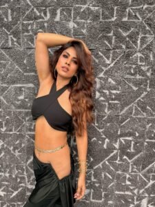 hot black top by Nia Sharma Fashion