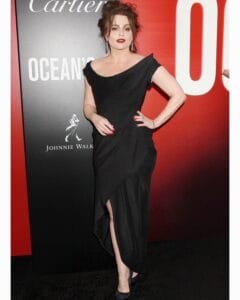 Helena Bonham Carter:in high slit dress