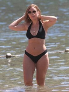 Tanya Burr Bikini: in a black bikini