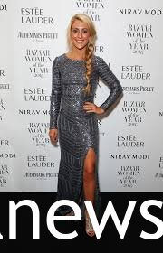 Laura Kenny high slit sexy dress