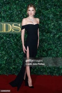 Lily Donaldson High Slit Dresses:in black