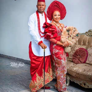 Celebrity wedding styles Nigeria: cute 
