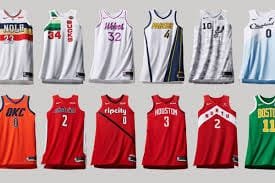 NBA red and white jersey 2024/2025 season