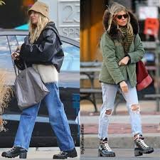Sienna Miller with her casual denim wear