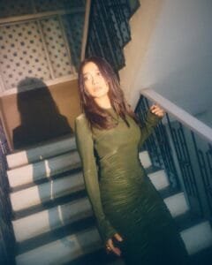 Sayani Gupta:stunning in a green dress