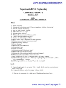 Technical Drawings And Surveying Exam Past Paper