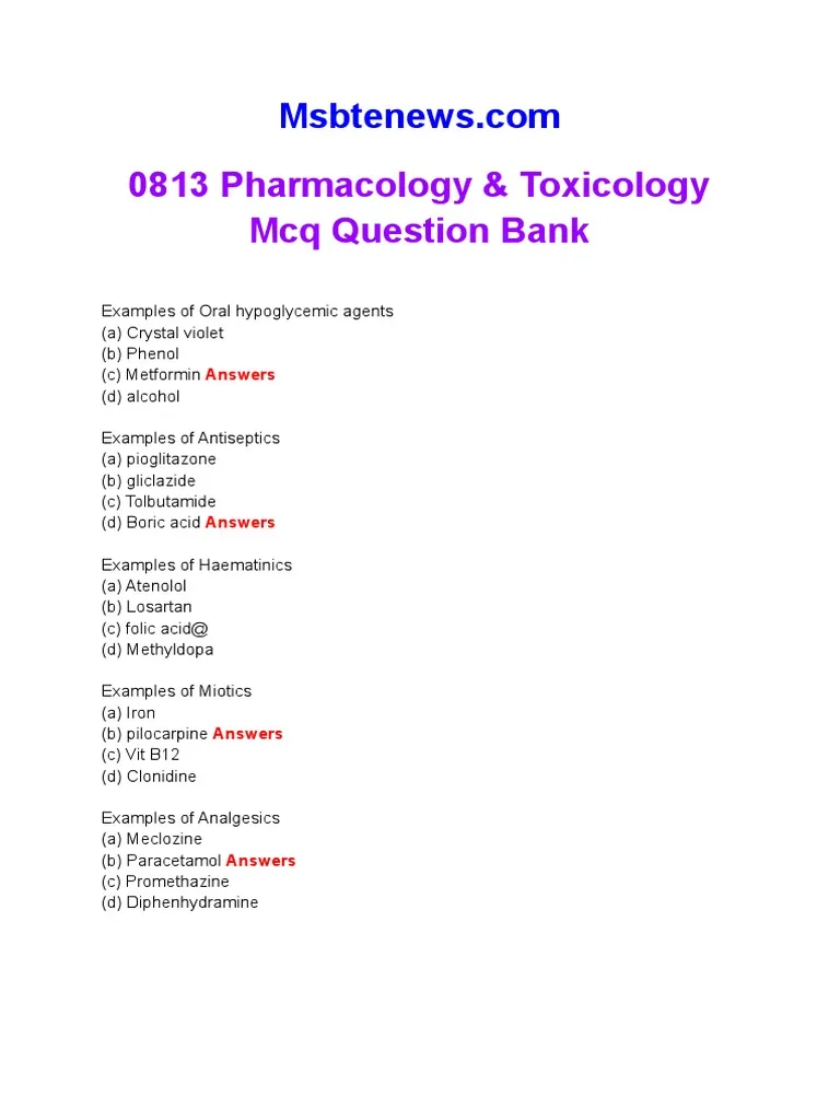 Basic-Pharmacology-And-Toxicology-Exam-Past-Paper-Mpya-News