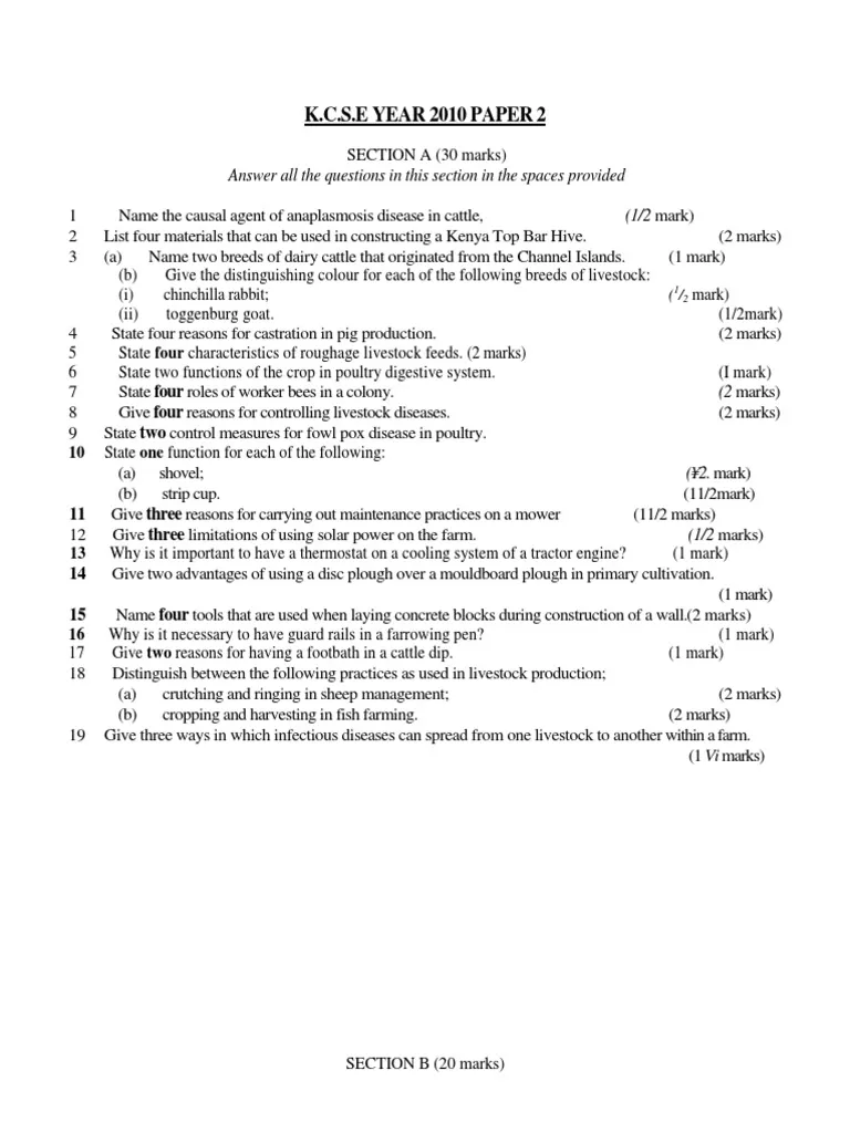 Companion-And-Draught-Animals-Management-Exam-Past-Paper-Mpya-News