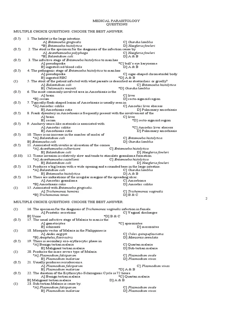 Parasitology-1-Exam-Past-Paper-Mpya-News