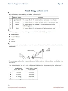 Energy Resources Exam Past Paper