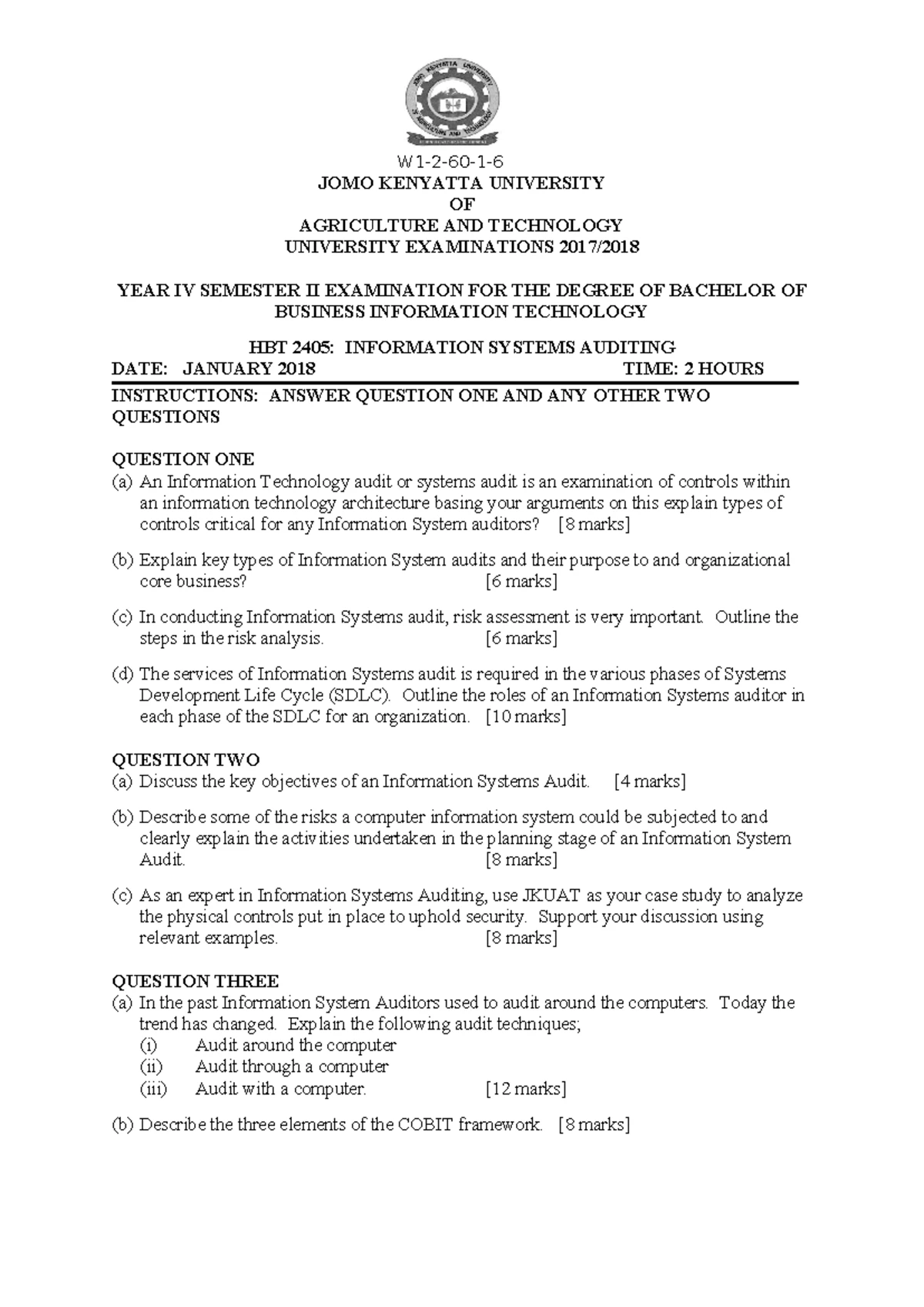 Download System Security And Audit Exam Past Paper - MPYA NEWS