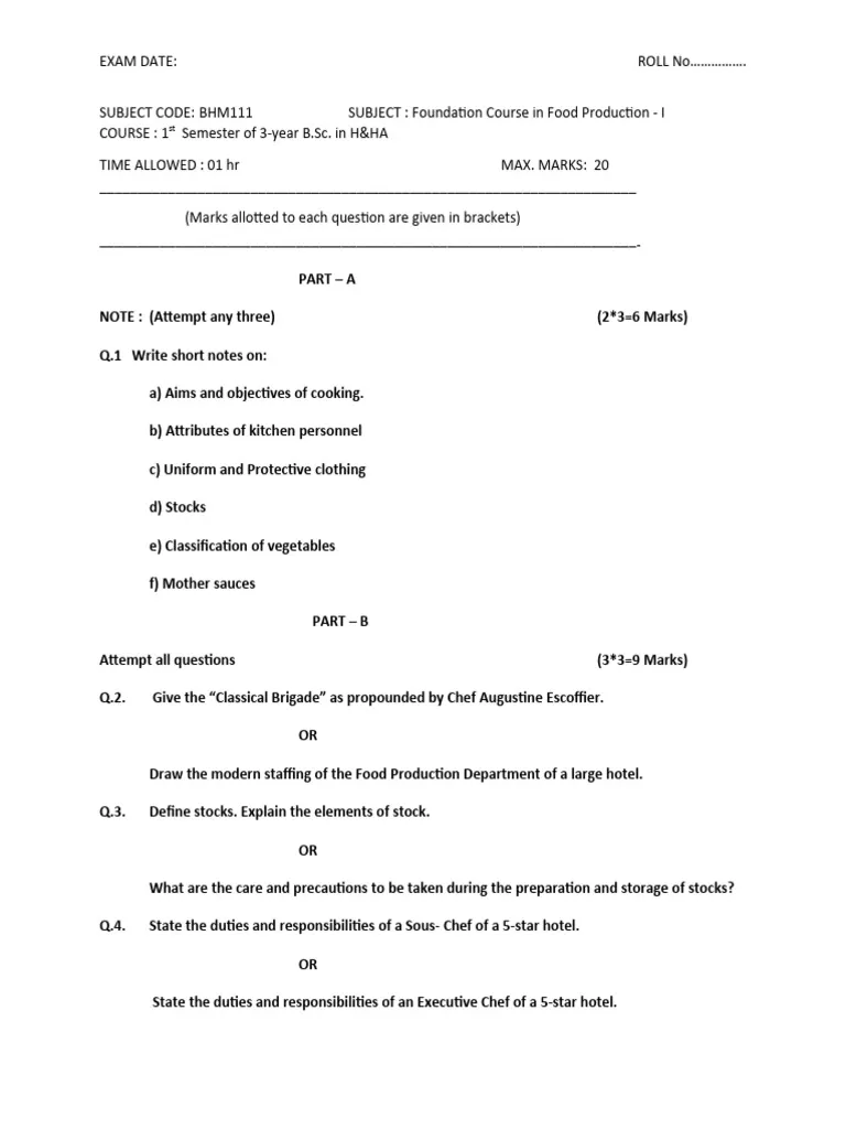 Food-Purchasing-And-Control-Exam-Past-Paper
