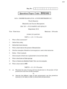 Food Security Exam Past Paper