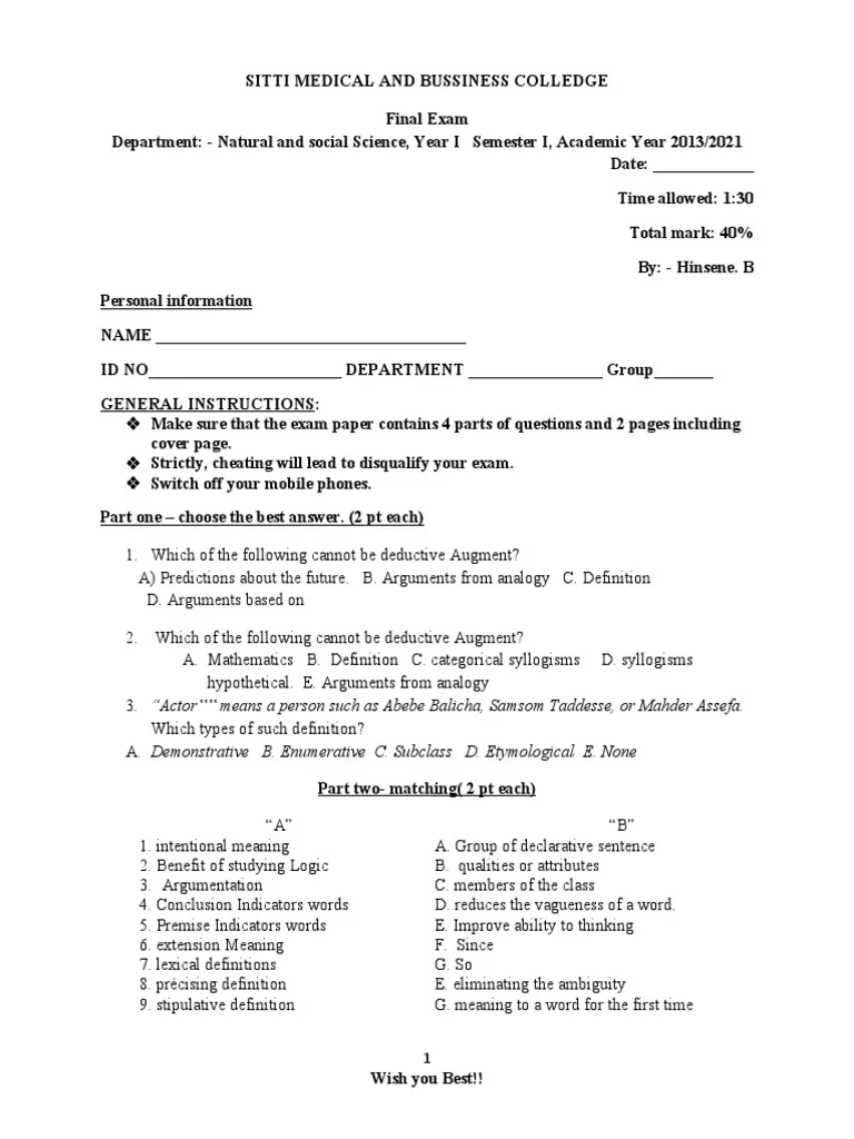 Critical-Thinking-And-Logic-Exam-Past-Paper-Mpya-News