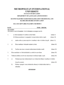 Methods-Of-Teaching-Kiswahili-Exam-Past-Paper-Mpya-News