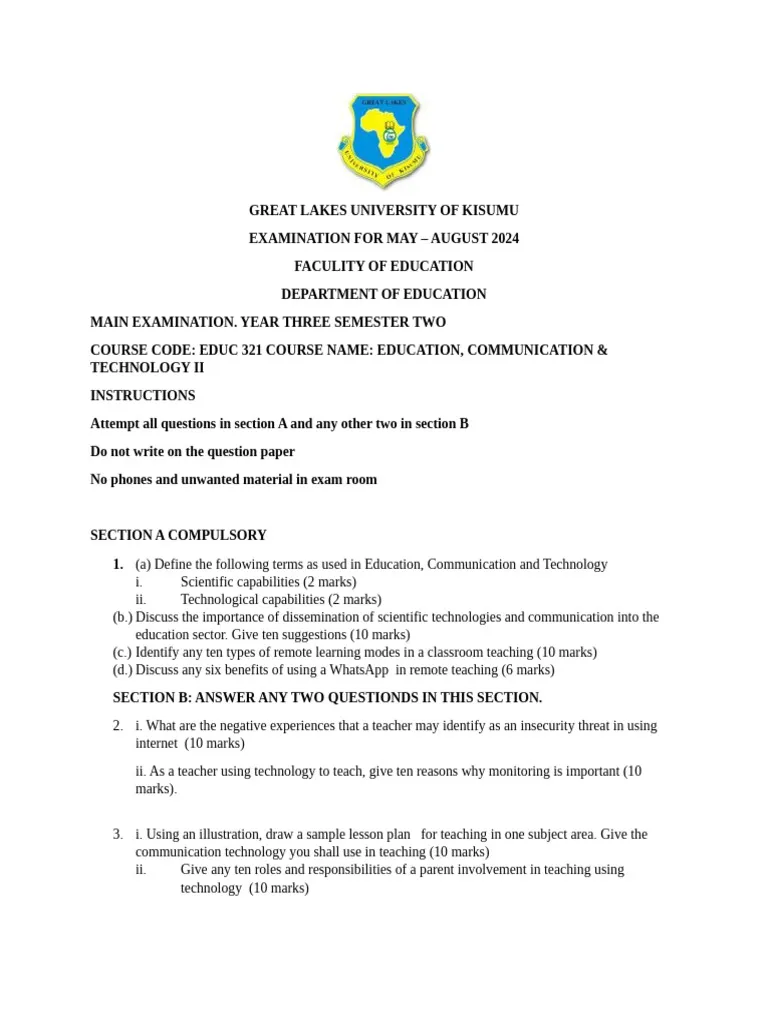 Download Educational Communication And Technology Exam Past Paper 20 Download Educational Communication And Technology Exam Past Paper Educational-Communication-And-Technology-Exam-Past-Paper-Mpya-News Meru University