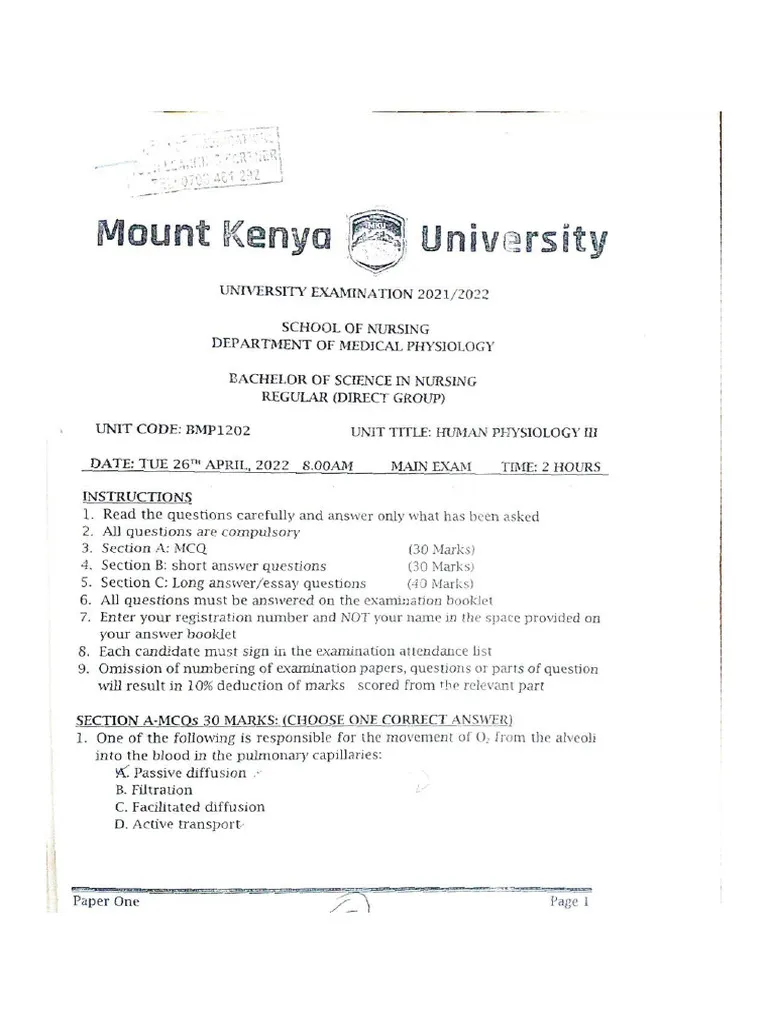 Download Functional Human Physiology Exam Past Paper 12 Download Functional Human Physiology Exam Past Paper Functional-Human-Physiology-Exam-Past-Paper-Mpya-News