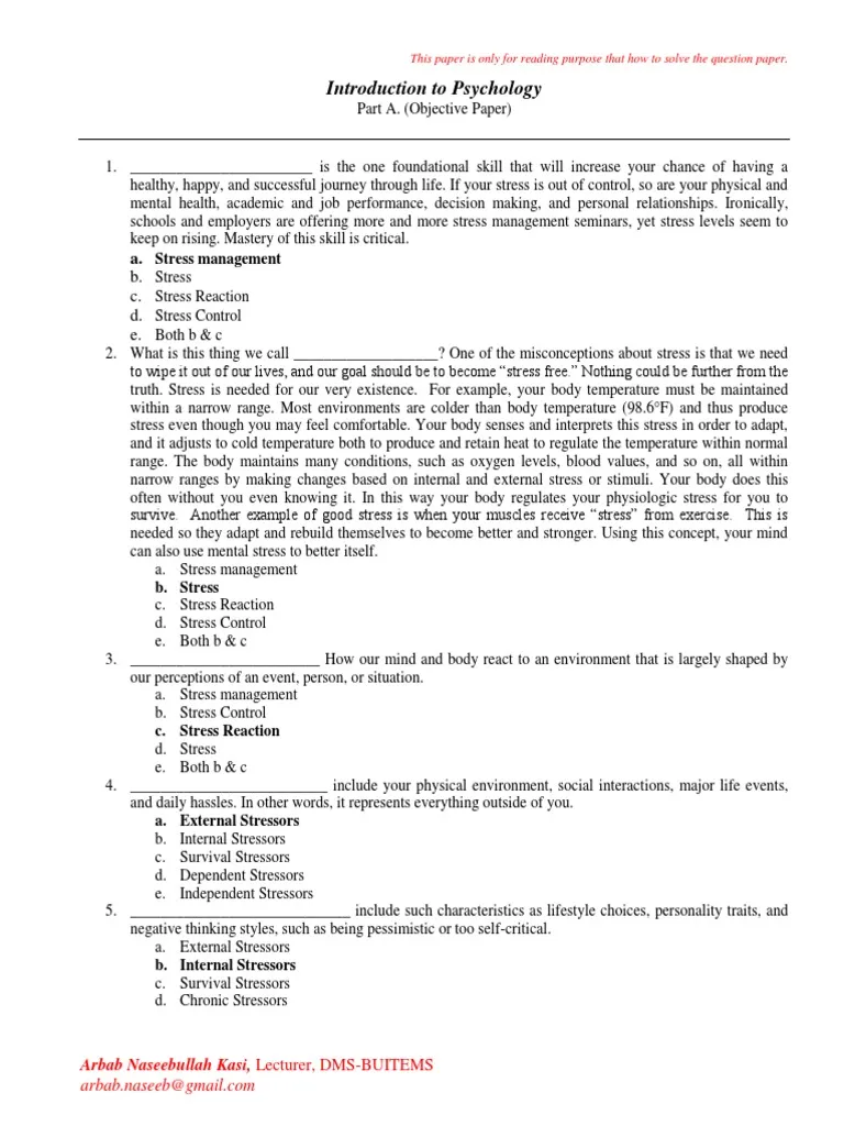 Download Introduction To Psychology Exam Past Paper 9 Download Introduction To Psychology Exam Past Paper Introduction To Psychology Exam Past Paper