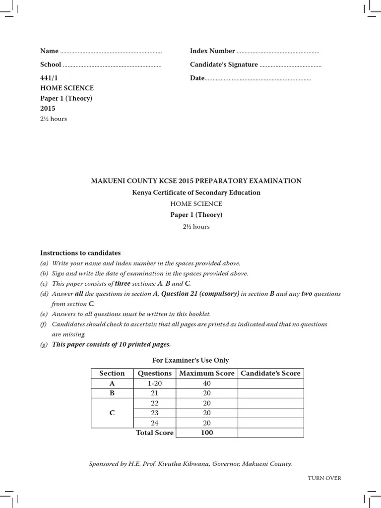 Download Introduction To Home Science Exam Past Paper 2 Download Introduction To Home Science Exam Past Paper Introduction-To-Home-Science-Exam-Past-Paper-Mpya-News