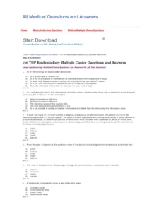 Fundamentals Of Epidemiology Exam Past Paper