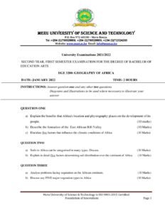 Geography Of Africa Exam Past Paper Mpya News pdf Download Geography Of Africa Exam Past Paper