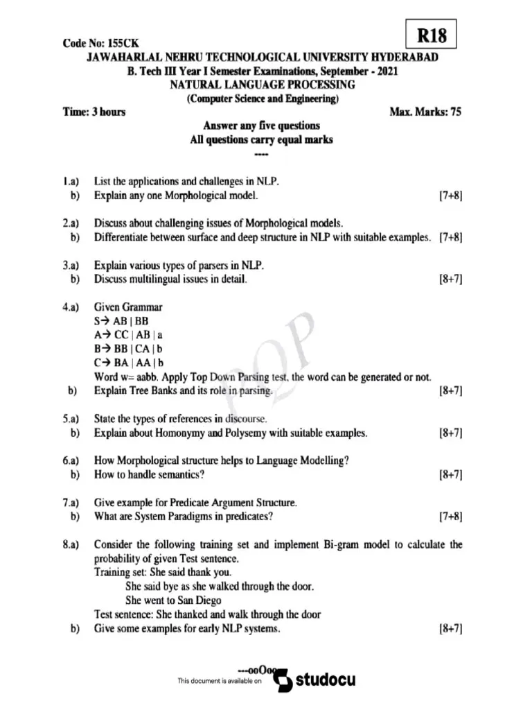 Download Natural Language Processing Exam Past Paper 9 Download Natural Language Processing Exam Past Paper Natural-Language-Processing-Exam-Past-Paper-Mpya-News
