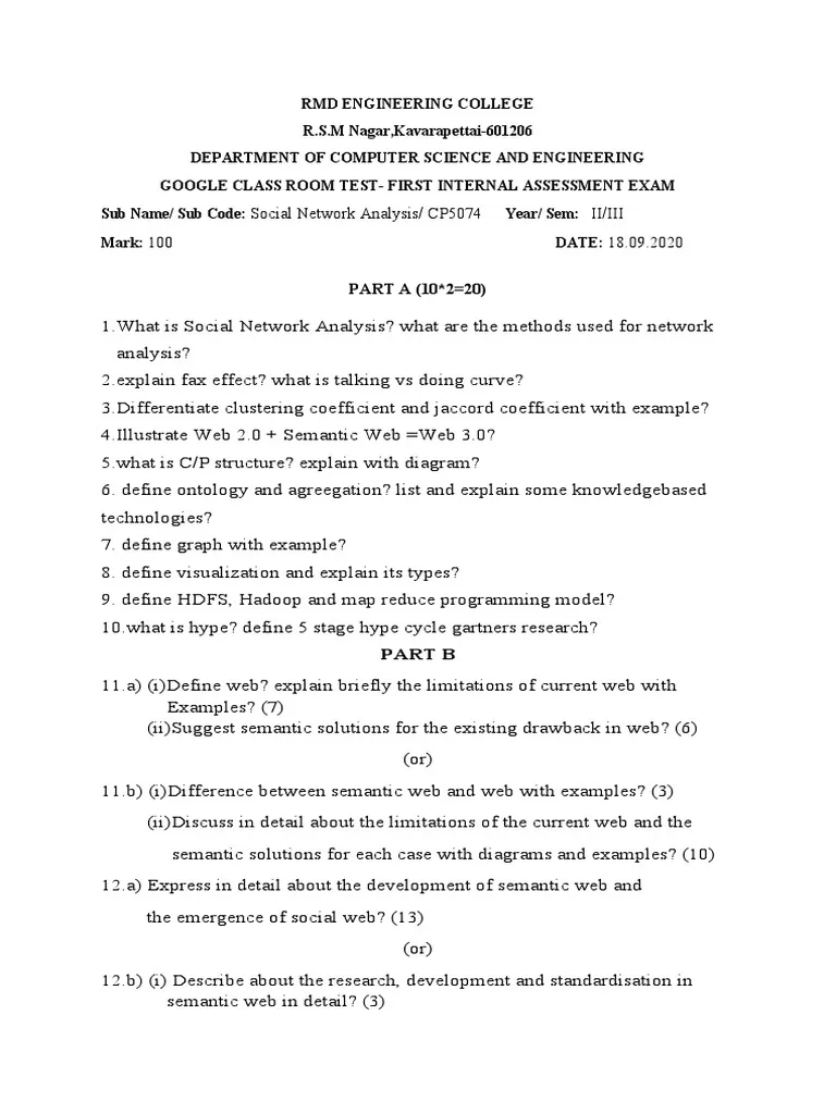 Download Social Network Analysis Exam Past Paper 7 Download Social Network Analysis Exam Past Paper Social Network Analysis Exam Past Paper