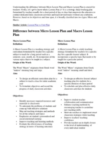 Micro And Macro Planning In Education