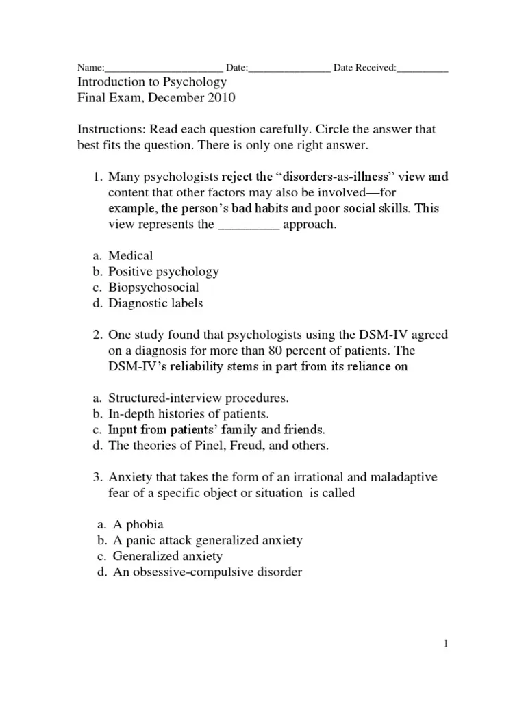 Introduction To Psychology