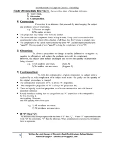 Introduction To Logic And Critical Thinking