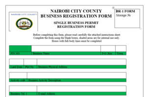 Nairobi County Business Registration Form-PDF 